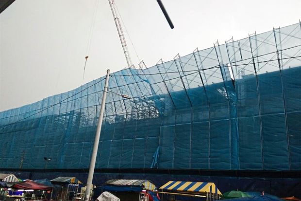 red de seguridad de la construcción