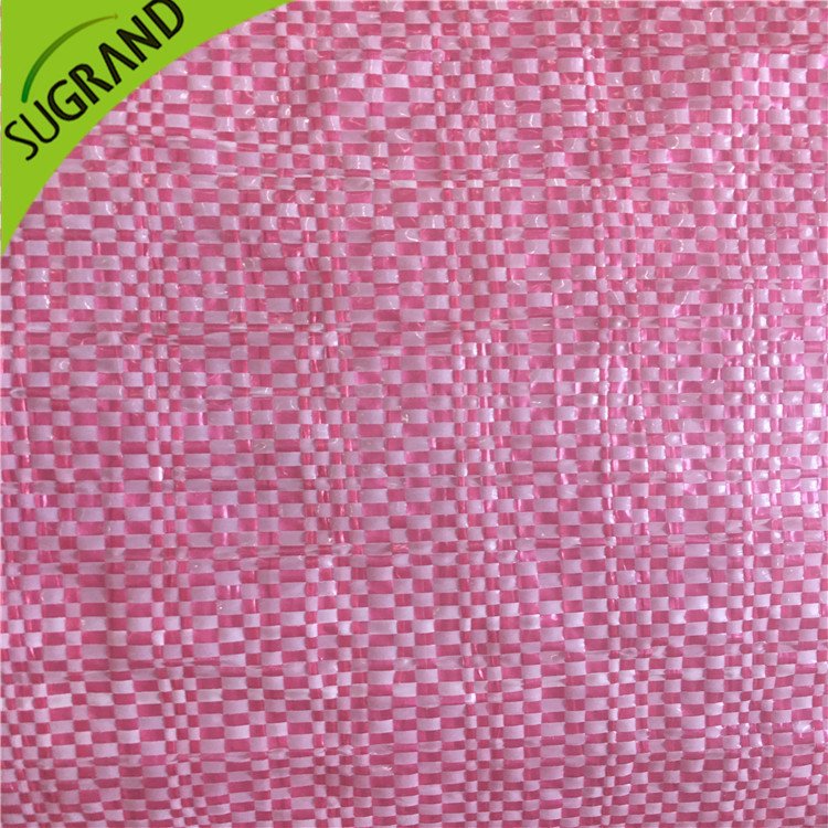 Matera de hierba blanca/roja de 90 gsm para plantas