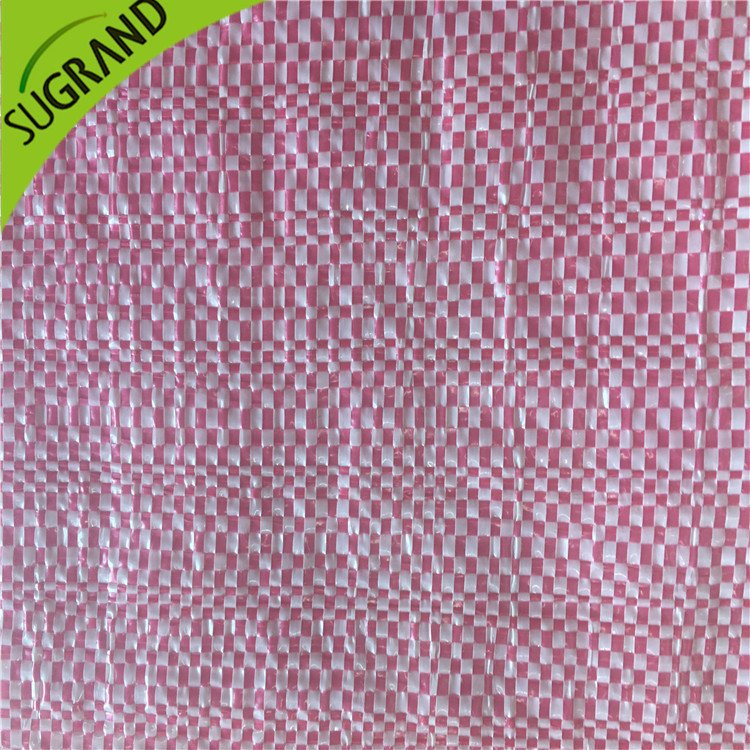 Matera de hierba blanca/roja de 90 gsm para plantas