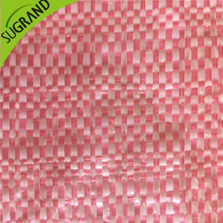 Matera de hierba blanca/roja de 90 gsm para plantas