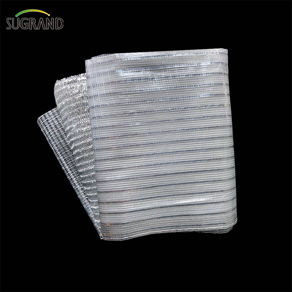 50% Neta de sombra de aluminio plateado para protección de jardín de balcón 
