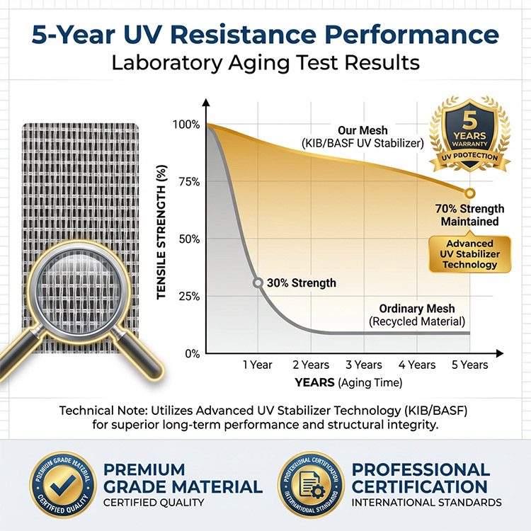 Red contra insectos con protección UV