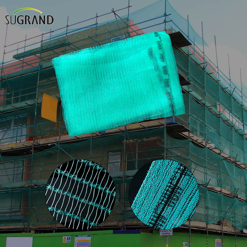 Green 2.5m 50 g Construcción de andamios Netas de seguridad de la red de la red