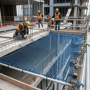 Red de seguridad de construcción HDPE de alta resistencia para protección contra caídas