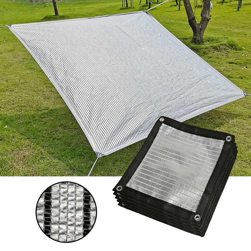 Neta de sombra de aluminio reflectante de sol blanco al aire libre