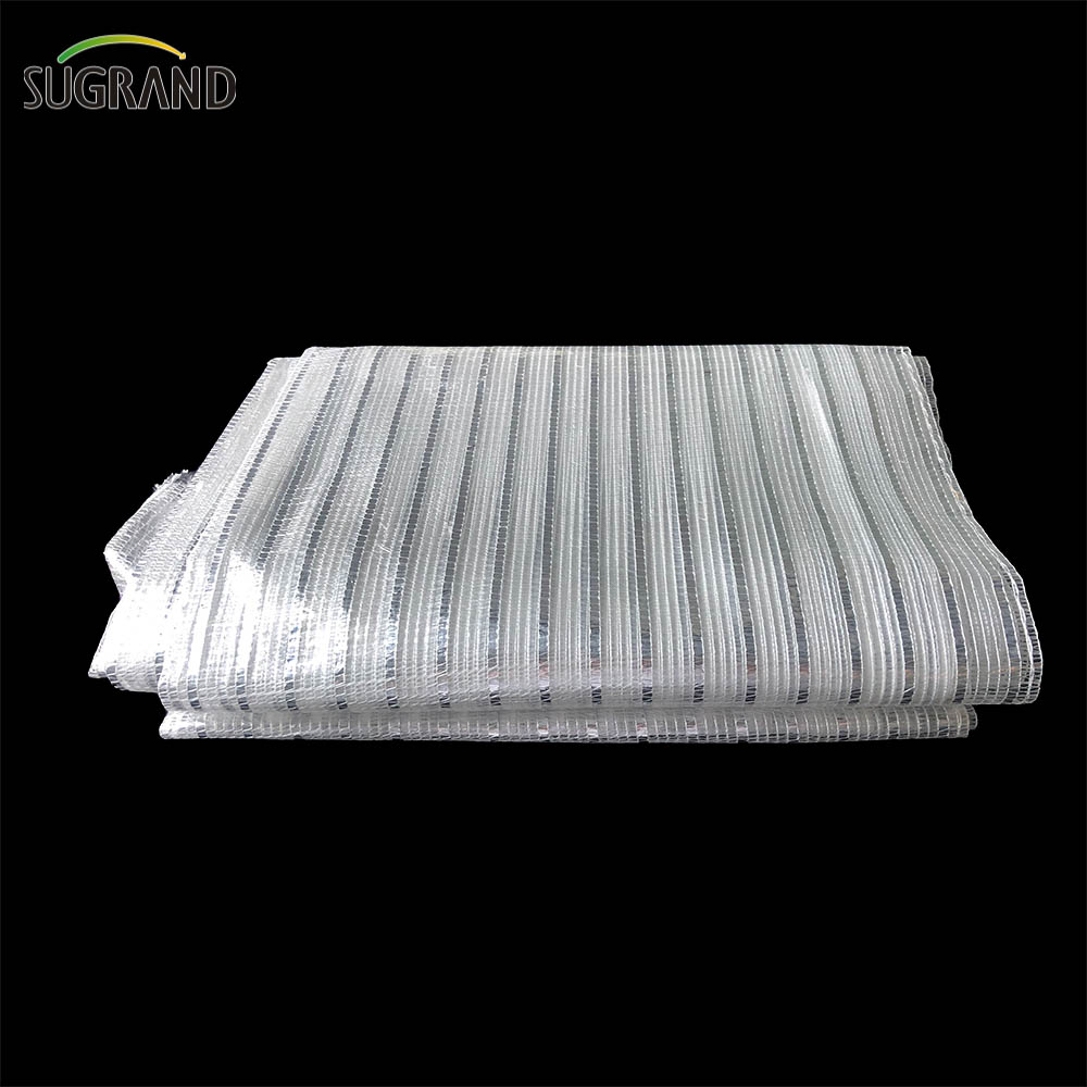 50% Neta de sombra de aluminio plateado para protección de jardín de balcón 