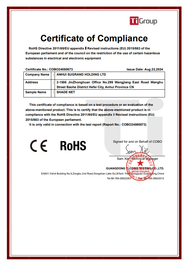  SUGRAND Certificaciones 
