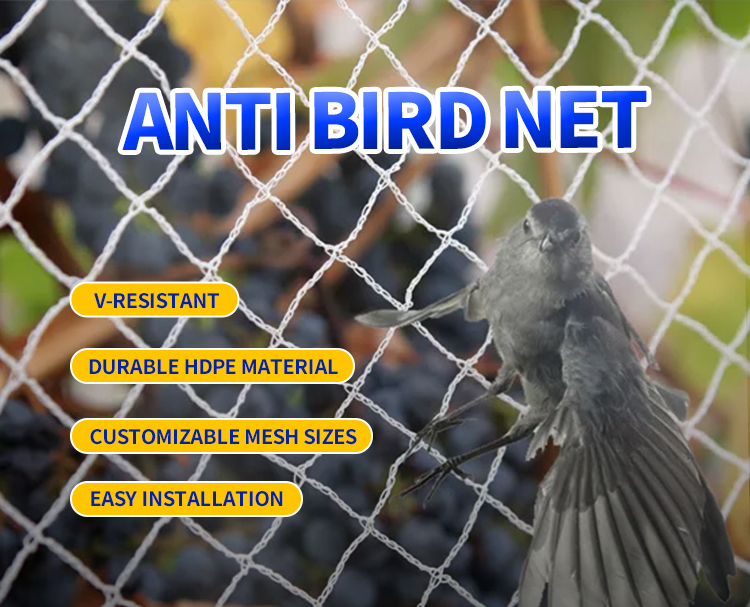 Red anti -pájaro anudada