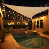Vela de sombra Garden Triangle Sun Shade Sail con lámpara 