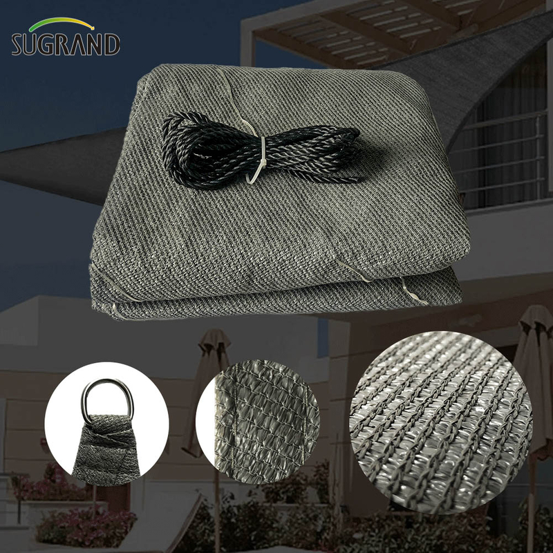 Hdpe al aire libre Sun Swade Sails Balcón de balcón Vela con lámpara 