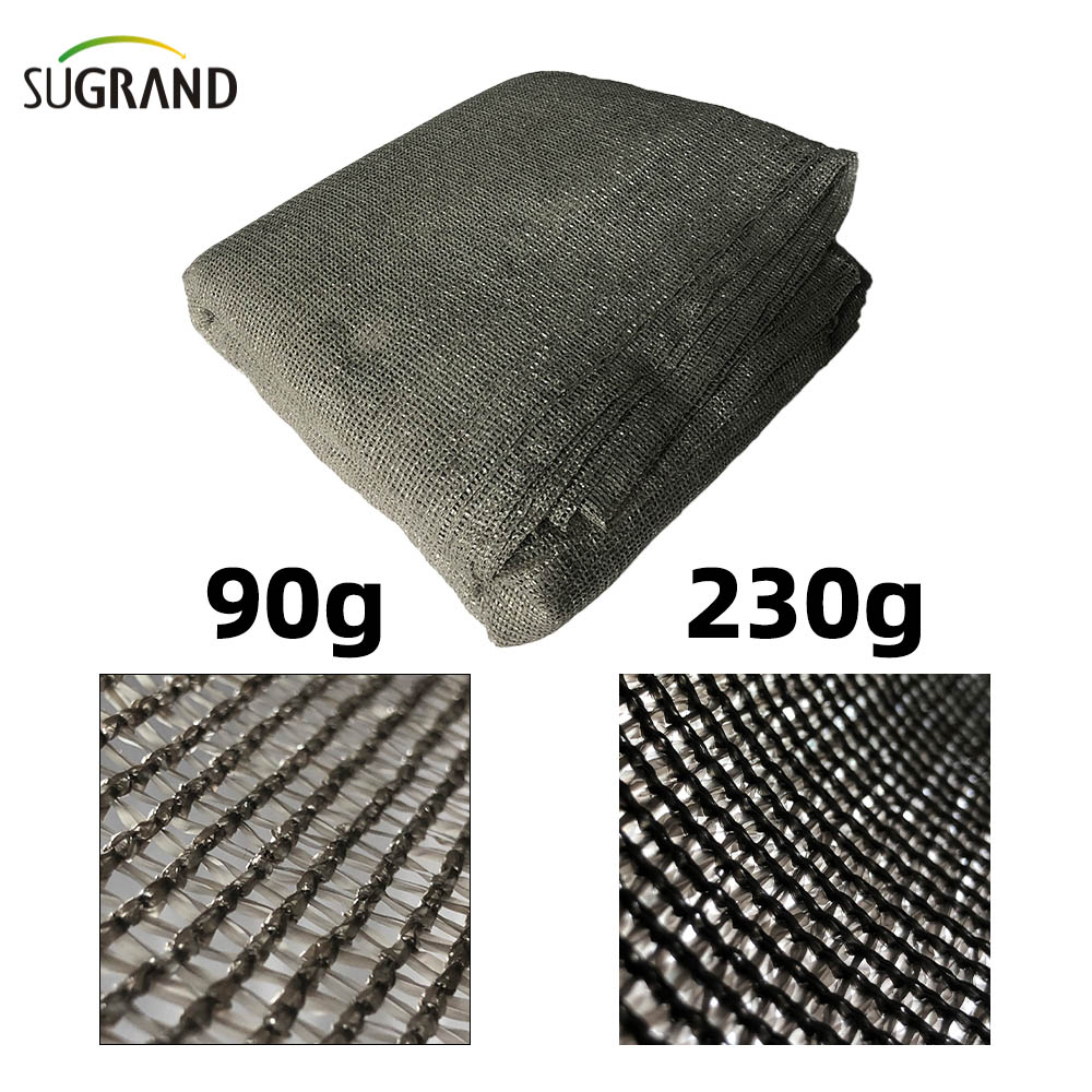 Red de sombra para vivero de 150 g/m², red de sombra gris para agricultura