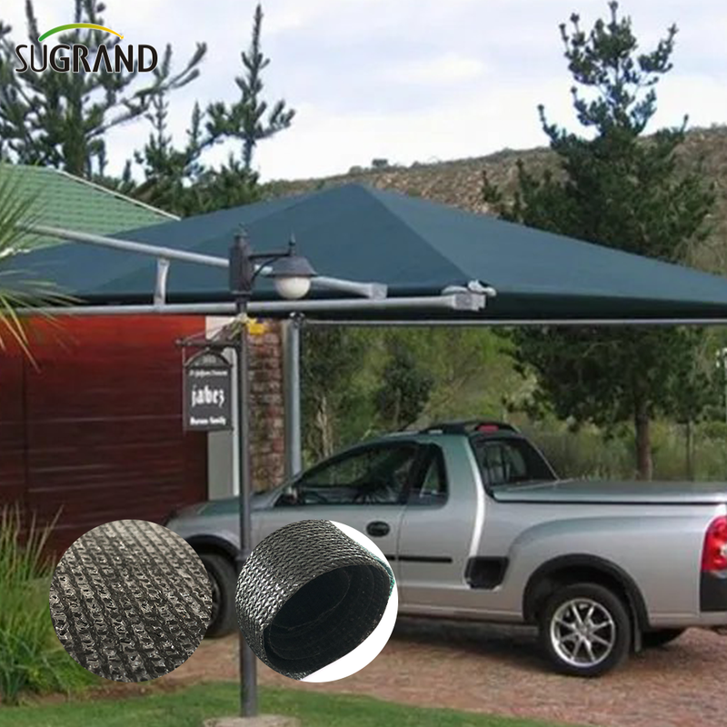  Toldo de toldo al aire libre sombreado de tela de tono impermeable gris oscuro