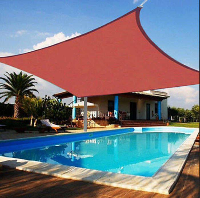 Refugio de la cubierta del automóvil de la sombra del sol rojo