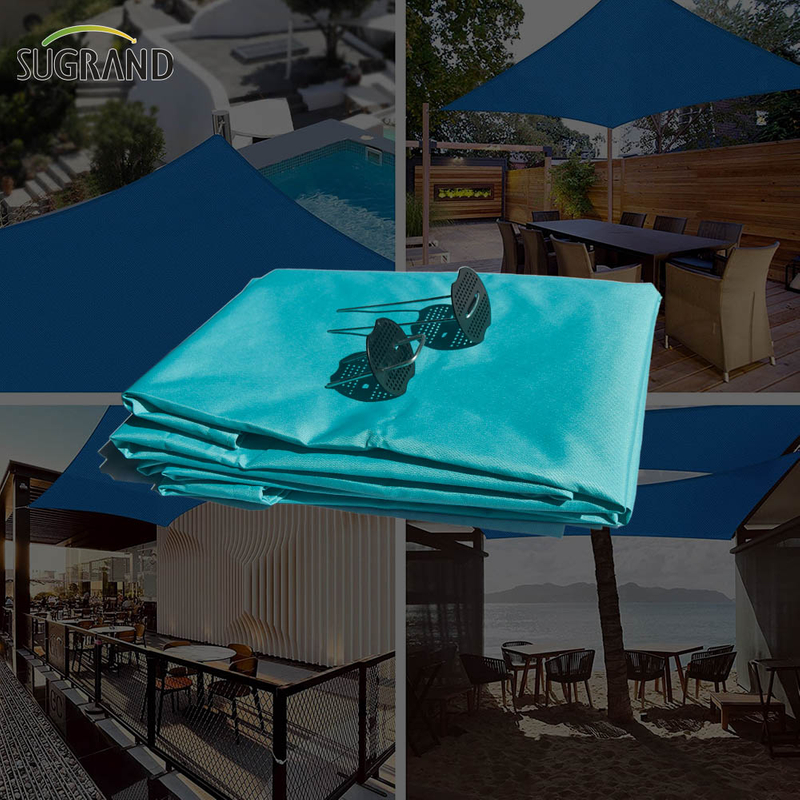100% Virgin HDPE anti UV Green Sun Shade Sail Outdoor 